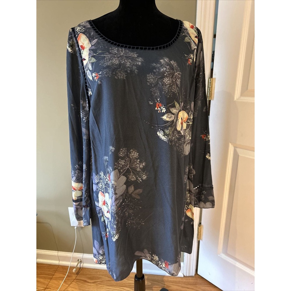 Johnny Was 4 Love & Liberty Estella Sweet Magnolia Tunic Top Silk Large